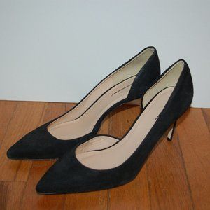 NEW J.Crew $218 Lucie Suede Pumps Black Heels G8128